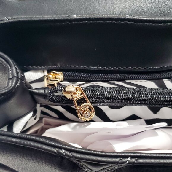 MATMAZEL "Amanda" Shoulder Bag- "M" Turnkey Lock- Medium- Black - Picture 6 of 14